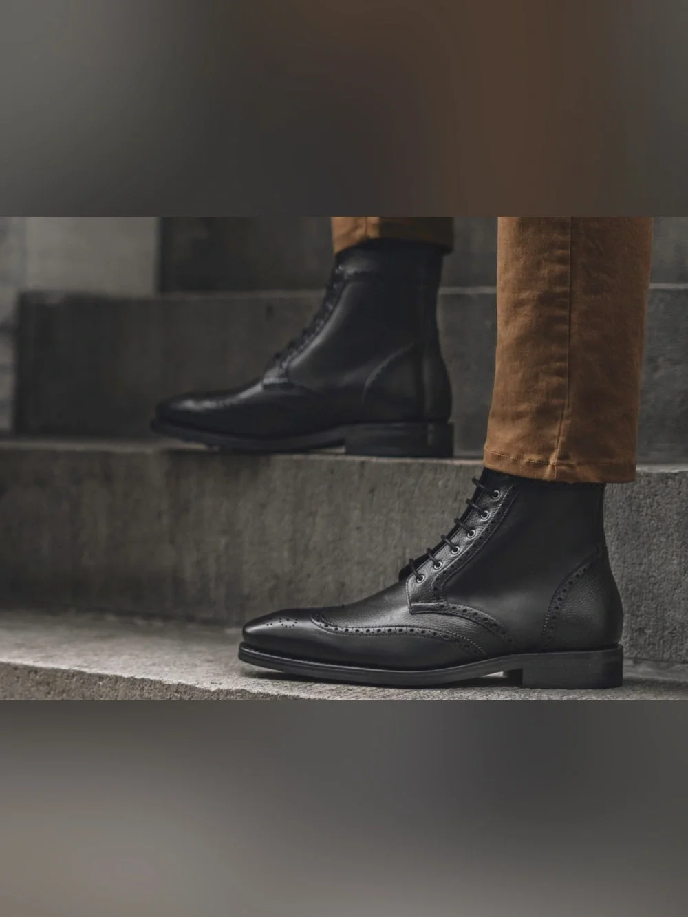 New! Thursday Boots Black Wingtip*